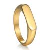 Anillo Sello de Tira Larga Fundida de 4 mm para Mujer Anillo de Acero Inoxidable Anillo de Mujer Más Vendido en Amazon Anillo de Boda Joyería Europea y Americana