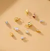 Plata de Ley S925 Hebilla de Cuerda de Cuero Hebilla de Posicionamiento para Hebilla de Cuerda de Cuero para Collar Pulsera DIY Carcasa de Interfaz para Cuerda de Cuero Accesorios de Plata