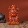Talla de Madera de Ébano Figura de Buda Sentado Artesanías de Palo de Rosa Yuanguangjin Decoración para el Hogar Sala de Estar Tienda
