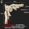 Talla en madera de Dongyang aplique de madera maciza esquina de puerta de gabinete flor celosía estilo europeo pared de fondo pieza de flor de madera adorno diagonal en stock para bodas