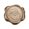 Série de Natal Adesivos de Selo de Cera Bronze Antigo para Envelopes, Convites, Garrafas de Vinho e Decoração de Presentes