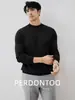 [Tejidos Lavables a Máquina] Tejidos de Lana 100% Pura de Alta Calidad para Otoño e Invierno Suéteres Cálidos para Hombre con Cuello Alto
