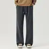 Roupas Masculinas Fengshe / Coleção Primavera/Outono 2026 Novas Calças Americanas Largas de Perna Larga Malha Veludo Boa Xadrez Jacquard Calças Longas de Perna Reta