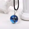 Venta Caliente Transfronteriza Collar Luminoso de las 12 Constelaciones Cadena de Clavícula Simple de Moda Colgante Personalizado para Niños y Niñas Collar de Pareja
