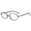 Marco de Gafas Ovalado Estilo Mismo que Zhang Yuanying Gafas de Nerd Marco Pequeño para Mujer Ojo de Gato Vintage Espejo Plano Anti-luz Azul