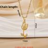 Collar de Acero de Titanio de Venta Caliente Transfronterizo de Amazon para Mujer con Colgante de Flor de Tulipán Nicho Lujo Ligero de Alta Gama Versátil Clavícula