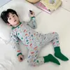 Otoño e Invierno Ropa de Otoño y Pantalón de Algodón Puro para Bebé Traje Ropa Interior sin Costuras para Niños Pijama Grueso Cálido de Dibujos Animados para Niños y Niñas