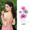 Pequeñas Pegatinas de Tatuaje Serie de Flores Acuarela Fresca Fotografía de Disfraces Impermeables Sudor Duraderas para Muñeca y Tobillo