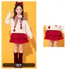 Figurinos para Performance de Coro Infantil no Dia de Ano Novo, Uniformes para Aula de Recitação de Alunos do Ensino Fundamental, Conjuntos com Forro de Lã, Figurinos para Performance de Palco no Jardim de Infância