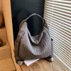 2026 Novo Estilo Simples e Artístico Bolsa Feminina de Lona de Ombro Único, Bolsa Tote Versátil Dobrada para o Trabalho, Bolsa Grande de Ombro