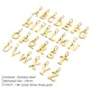 Collar con Colgante de Letra Inglesa A-Z de Venta Caliente Transfronteriza para Mujer Moda Acero Inoxidable Versátil Cadena para Clavícula Joyería