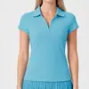Top Deportivo Caijue para Mujer Cuello en V Polo de Secado Rápido Sensación Fresca Camiseta de Manga Corta con Cuello Polo Ropa para Golf Bádminton Tenis