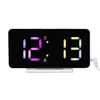 Espejo LED de Color Transfronterizo Dormitorio Estudiantes Digital Creativo Multifuncional Snooze Temperatura Escritorio Reloj de Escritorio Reloj de Pared