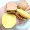 Comida Artificial y Plástico de Juguete Hamburguesa de Múltiples Capas Papas Fritas Accesorios de Resina Pegamento de Crema para DIY Accesorios para el Cabello Hechos a Mano Funda para Teléfono