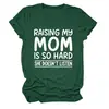 Criando Minha Mãe Amazon Ebay Site Independente Comércio Exterior Transfronteiriço Confortável Simples Camiseta Feminina Gola Redonda Manga Curta