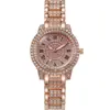 Explosiones de Comercio Exterior Moda Patrón Romano Diamante Reloj de Pulsera para Mujer Reloj de Pulsera de Cuarzo Brazalete Reloj de Pulsera para Mujer Fabricantes en stock