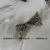 Grampo de Cabelo Pinça de Cabelo com Laço Xadrez Retro Bico de Pato Pinça de Cabelo Parte de Trás da Cabeça Pinça de Agarre em Linha Única 2025 Novo Grampo de Cabelo de Alta Qualidade Adorno de Cabelo