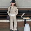 Traje de niña Primavera 2025 Nueva ropa de moda para niños con estilo Sudadera deportiva para niños grandes Traje de ocio de primavera y otoño