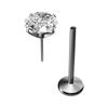 Aleación de Titanio G23 Zircón Pin Cabeza de Garras Joyería para Labios Stud de Labio Varilla Accesorios Comercio Electrónico Piercing Forma Geométrica Labio