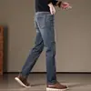Ropa Popular para Hombre / Jeans de Otoño-Invierno para Hombre, Corte Recto, Versátiles de Negocios Ligeros, Pantalones Casuales Elásticos para Hombre