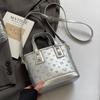 Bolsa Balde Portátil Estampada Fashionável Novo Estilo Doce Estilo Coreano Bolsa Transversal Versátil de Trabalho para Mulheres