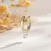 Aretes de Clip Rectos Dorados Estilo Ins Minimalista para Hombres y Mujeres, Pendientes Hensen