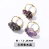 Anillo de Cristal Crudo Europeo y Americano Envuelto en Alambre de Cobre para Niñas, Estilo Ins de Nicho, Joyería Versátil de Amistad, Venta al por Mayor desde el Fabricante