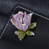 Broche de Alta Gama de Estilo Europeo y Americano con Planta Flor para Mujer Elegante Exquisito Pin de Flor de Loto Accesorios Combinables Estilo para Mujer