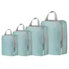 Conjunto de Armazenamento de Viagem de Quatro Peças Compressível, Espessado e Repelente à Água, Bolsa Portátil à Prova de Poeira para Classificação de Bagagem e Roupas