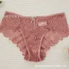Ropa interior Transfronteriza Amazon Sexy Calzones de Encaje para Mujer Transpirables con Lazo Calzones para Mujer