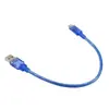 Cable de Datos Transparente Azul Tipo-C, Cable de Carga Transparente, Cable de Datos USB a Tipo-C, Cable para Teléfono Móvil de 30 cm