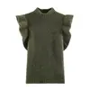 Estilo Europeo y Americano Comercio Exterior Primavera Mujer Nueva Moda Versátil Capa Decorativa Chaleco Suéter Top