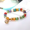 Pulsera Nueva de Cristal de Colores Estilo Coreano, Sencilla y Artística, Regalo Unisex, Pulsera de Cuentas Sencilla y Versátil