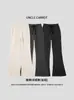 Calças Flares de Alta Qualidade com Forro de Lã para Mulheres, Calças Esportivas Casuais de Cintura Alta Espessadas para o Inverno, Slim Fit, Boca de Sino para Figuras Baixas