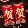 Sobre Rojo Iridiscente de Siete Colores Papel con Hojuelas Doradas Estampado en Caliente Lishi Feng Festival de Primavera Gran Auspiciosidad y Prosperidad Felicitaciones y Haciéndose Rico Sobre Rojo Grande Universal