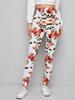Tendencia de moda transfronteriza europea y americana: leggings estampados para mujer, pantalones ajustados, adelgazantes y elásticos, pantalones cortos de cintura alta.