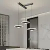 Nueva Lámpara Colgante Minimalista Popular de Espectro Completo, Lámpara LED Moderna y Sencilla para Sala de Estar, Dormitorio y Comedor, Luminaria Protectora para Ojos y Anti-Luz Azul