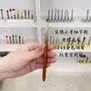 Pincel Detalhe Afunilado com Cerdas de Pelo de Lobo Amarelo para Detalhes Abaixo dos Olhos e Delineador, Iluminando os Cantos Internos dos Olhos e Esfumando as Olheiras, Pincel de Maquiagem Cangzhou