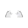 Pendientes Originales de Plata S999 con Aguja, Gatito y Perro Lindos para Mujer, Joyería de Oreja Simple de Animales de Dibujos Animados Fresca y Dulce para Perforación de Oreja