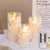Venta caliente transfronteriza adornos de lámpara de vela led atmósfera boda exposición taza acrílica led patrón de cera se puede controlar remotamente