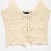 Camisole Sexy de Renda Lisa da Marca Z para Mulheres, Novo Estilo Europeu e Americano com Laço, Adequado para Usar por Cima ou em Camadas
