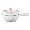Wok Eléctrico Salteado Alta Potencia Multifuncional Olla Caliente Eléctrica Dormitorio Estudiantil Olla Eléctrica de Cocina Olla Caliente Eléctrica Olla Eléctrica para el Hogar