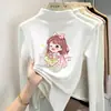 Blusa base casual de fleece para meninas, coleção outono/inverno 2026, gola alta, mangas compridas, camada interna quente para meninas pequenas