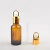 Frasco de Óleo Essencial, Frasco de Vidro, 10ml, 20ml, 30ml, Frasco conta-gotas cosmético, Frasco de essência marrom, Produto para cuidados com a pele