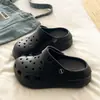 2026 Zuecos de Eva Simples Versátiles que Aumentan la Altura de Moda Color Sólido Sandalias de Playa de Moda Zuecos de Verano para Mujer