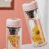 Vaso musgo vidrio borosilicato doble capa colador acero inoxidable 304 taza de té oficina taza práctica