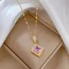 Três peças de Diamante Novo Transfronteiriças TikTok Mesmo Moda Joias Brincos Anel Corrente Azul Clavícula Versátil Simples