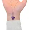 Colar de Uva de Ametista Natural em Prata Esterlina S925 Feminino Simples Nicho Luxo Acessível Estilo Fashionável Roupa de Trabalho Versátil Corrente para Clavícula