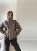 Em Estoque - Casaco Curto de Lã com Gola Alta e Botões - Estilo Europeu e Americano para o Outono e Primavera - Para Mulheres Baixinhas - Transfronteiriço