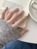 Anillo de Flor Asimétrico Calado en Plata de Ley 925 para Mujer Estilo K Fresco y Dulce Nicho Pequeña Fragancia Anillo Abierto Plata